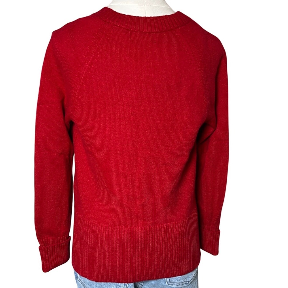 Minimalist‎ Red Crewneck Sweater Soft Wool Blend Banana Republic XS Classic - Picture 3 of 10